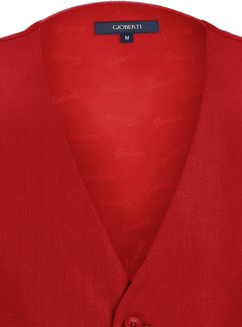 Gioberti Men's Formal Suit Vest Fit for Business or Casual Dress, Red, Small - Image 5
